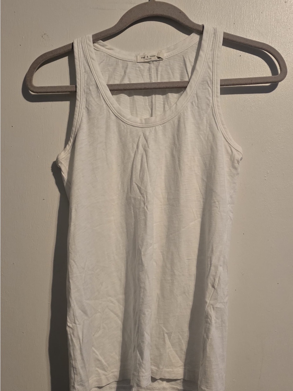 rag & bone White Ribbed High-Neck Tank - Picture 2 of 13